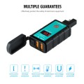 WUPP ZH-1422A1 DC12-24V Motorcycle Square Dual USB Fast Charging Charger with Switch
