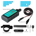 WUPP ZH-1422C2 Motorcycle Square Dual USB Fast Charging Charger with Switch