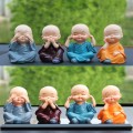 In Car Cute Four Little Monks Ornaments Car Interior Decorations