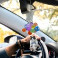 2 PCS Colorful Balloon Cat Car Pendant Car Rearview Mirror Pendant
