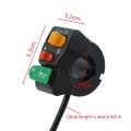 3 PCS Motorcycle Modification Switch Speaker Turn Signal Headlight Switch