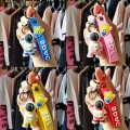 5 PCS MX-80094 Cartoon Car Soft Keychain Small Pendant(Red)