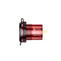 Aluminum Alloy Double QC3.0 Fast Charge With Button Switch Car USB Charger Waterproof Car Charger