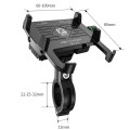 Kewig M6-S 12V Motorcycle Waterproof Aluminum Alloy Mobile Phone Bracket With QC3.0 Fast Charging