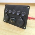 RV Yacht Car Combination Cat Eye Switch Dual Charging Control Panel With Voltmeter
