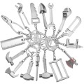 10 PCS Tool Metal Keychain Car Key Ring Pendant