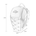 BSDDP RH-A0802 Motorcycle Helmet Bag Waterproof Oxford Backpack Large Capacity Rear Seat Bag