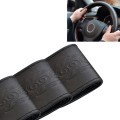 MILI Four Seasons Genuine Leather Hand-stitched Car Adaptation Steering Wheel Cover