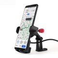 360 Degree Rotating Motorcycle Mobile Phone Holder with USB charger