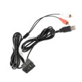 Car USB AUX Extension Cable USB+2RCA Lotus Male Switch Holder for Alpine / Pioneer