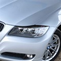1 Pair Three Color Carbon Fiber Car Lamp Eyebrow Decorative Sticker for BMW E90 / 318i / 320i / +