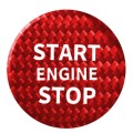 Car Carbon Fiber Engine Start Button Decorative Cover Trim for Volkswagen Tiguan L