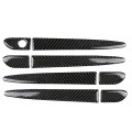 Car Carbon Fiber Outside Door Handle without Smart Hole Decorative Sticker for Mazda CX-5 2017-18