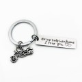 Creative Drive Safe Handsome Words Stainless Steel Keychain Key Rings(Motorcycle)