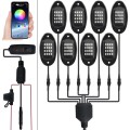 8 in 1 DC12V Car Mobile Phone Bluetooth APP Control  RGB Symphony Chassis Light