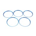 A5819-03 5 PCS Car Blue Air Conditioner Air Outlet Decorative Ring for Mercedes-Benz