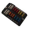 A5632 12-Way Fuse Box Blade Fuse Holder with Terminal for Car Marine Boat