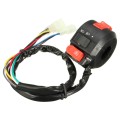 7/8 inch 22mm Handlebar 8-Wires Left Switch Chinese 110cc Motorcycle ATV Quad 3 Functions