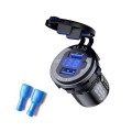 Aluminum Alloy Double QC3.0 Fast Charge With Button Switch Car USB Charger