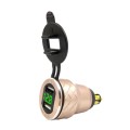 Car Motorcycle USB Charger Metal With Voltage Display Car Charger EU Plug