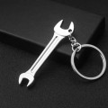 10 PCS Tool Metal Keychain Car Key Ring Pendant, Colour: H-395 Double Head Wrench