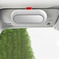 Car Glasses Case Multi-Function Automobile Inner Visor Storage Card(White)