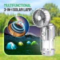 3 in 1 Portable Outdoor lighting LED Camping Lantern With Fan Solar Powered