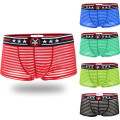 Mens Sexy Low Waist Transparent Stripes Mesh Breathable Thin Boxers Underwear