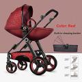 Egg Shell Baby Stroller 2 in 1 / Baby Bassinet Travel System [Color Maroon]