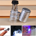 60X Magnifying Magnifier Jeweler Eye Jewelry Loupe Loop Led Light Microscop