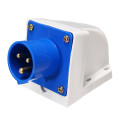 3Pin Blue Waterproof Industrial Plug Sockets 220V-250V 16A IP44 Inlet Socket Connector
