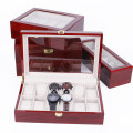 2/3/5/6/10/12 Slots Wooden Watch Display Case Holder Collection Storage Organizer Box (Size 2)