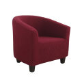European Stretch Full-Inclusive Single Sofa Cover Cafe Shop Hotel Room Solid Color Sofa Chair Cover