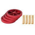 4Pcs Upgraded Metal Red Hand Screwed Leveling Nut + 4pcs Spring for Creality 3D Ender-3 Series 3D Pr