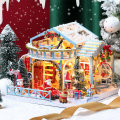 IIECREATE 2020 New Christmas K-058 Christmas Snowy Night DIY Assembled Cabin w