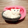 3D Cat Silicone Fondant Mold Chocolate Polymer Clay Mould