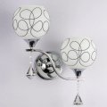 New Modern E27 Crystal Double Heads Wall Light For Living Room Bedroom Bedside Lobby