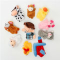 10 PCs Family Finger Puppets Cloth Doll Baby Educational Hand Toy