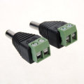 2pcs 5.5 x 2.1mm DC Power Male Jack Plug Connector For CCTV Cameras