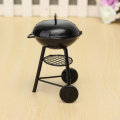 1/12 Scale Black BBQ Grill Kitchen Dollhouse Miniature Furniture Accessories For Dollhouse