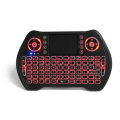 MT-10 2.4G Wireless Spanish Three Color Backlit Rechargeable Mini Keyboard Touchpad Air Mouse Airmou
