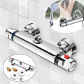Bathroom Wall-mount Brass Thermostatic Shower Valve Bath Mixer Shower Control Valve Bottom Faucet 3/