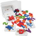 Alphanumeric Matching Card Set Kids Double Sided 3D English Cognitive Jigsaw Toys Early Education Pu