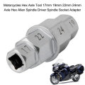 Motorcycles Hexx Axle Tool 17mm 19mm 22mm 24mm Axle Hexx Allen Spindle Driver Spindle Socket Adapter