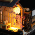 DIY Dollhouse Miniature Wooden Furniture LED Kit Japanese Style Handcraft Toy Doll House Gift