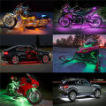 12Pcs RGB LED Neon Under Glow Light Strip Kit Atmosphere Motorcycle ATV Lights