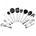 23pcs Steel Handle Silicone Non-Stick Pan Spoon Utensils Kitchenware Cookware