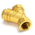 1/2" NPT Brass Y Strainer for Fire Alarm Lines and Plumbing