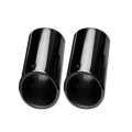 2Pc Titanium Black Exhaust Muffler Tail Pipe Tip For BMW E90 E92 325i 328i 06-10