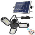 IPRee 800LM 60 LED Solar Light 3 Lamp Head Timer Waterproof Folding Outdoor Garden Work Lamp with